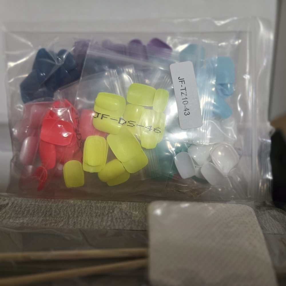 Press On Nail Kit with Glue 10 Color Set